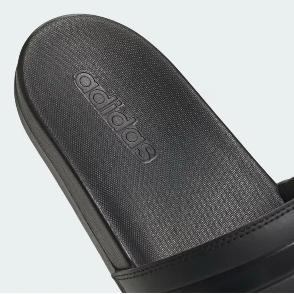 Adidas Adilette Comfort Black Slides - size 8 - Picture 6 of 7